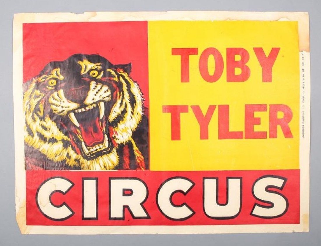 Vintage Toby Tyler Circus Poster (1 of 1)