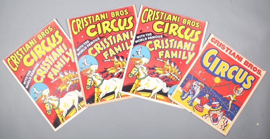 4 Vintage Christiani Bros. Circus  1950 (1 of 1)