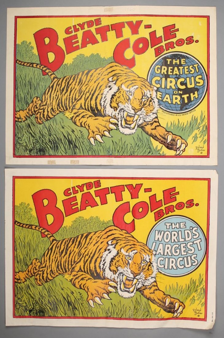 2 Clyde Beatty - Cole Bros. Circus Posters (1 of 1)