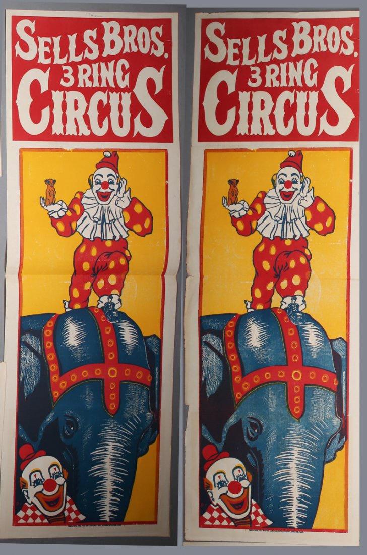 2 Vintage Sells Bros. Circus Banners (1 of 1)