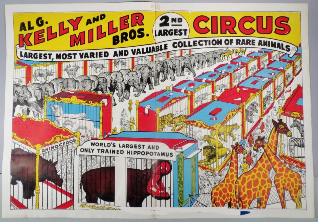 Vintage Kelly & Miller Circus Poster (1 of 1)