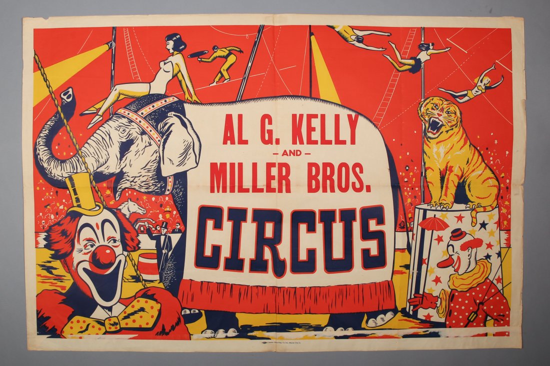 Vintage Al G. Kelly & Miller Bros. Circus Poster (1 of 1)