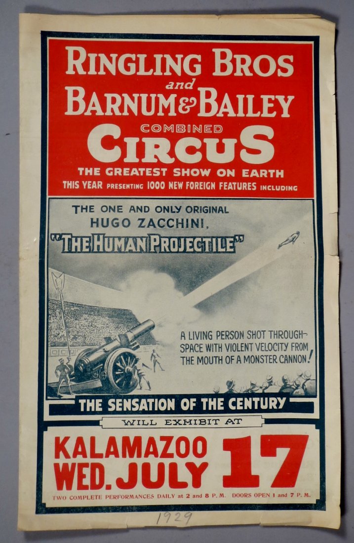 1929 Ringling Bros Barnum Bailey  Hugo Zacchini (1 of 3)