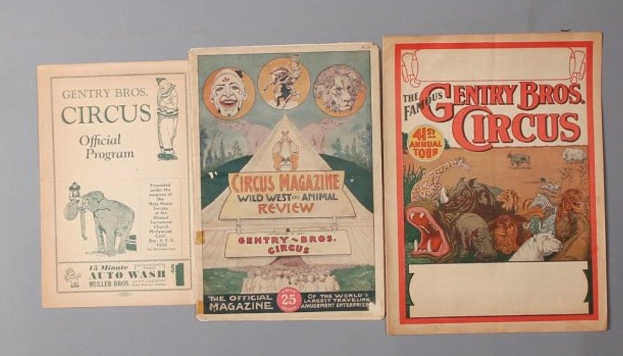 3 Gentry Bros. Circus  Programs 1920 (1 of 4)