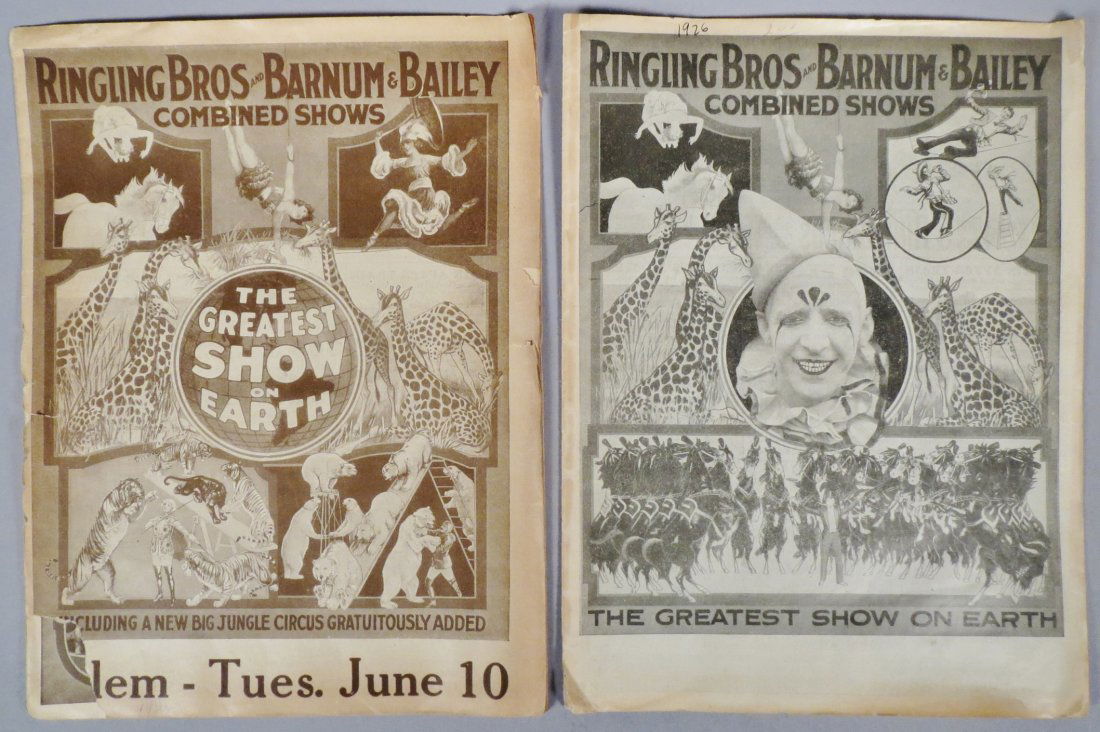 1920"s Ringling Bros Barnum Bailey Circus Programs (1 of 4)