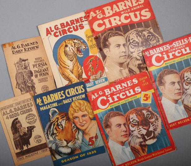 7 Vintage 1930's Al G. Barnes Circus Programs (1 of 2)