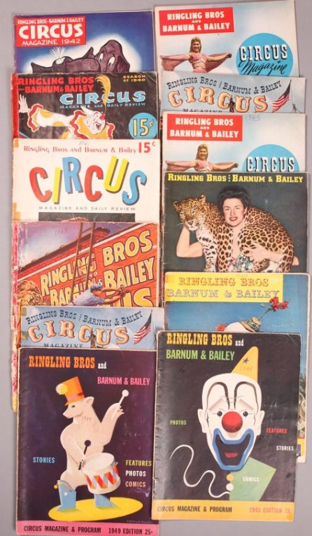 Vintage Lot Of Circus Magazine Programs (1 of 4)