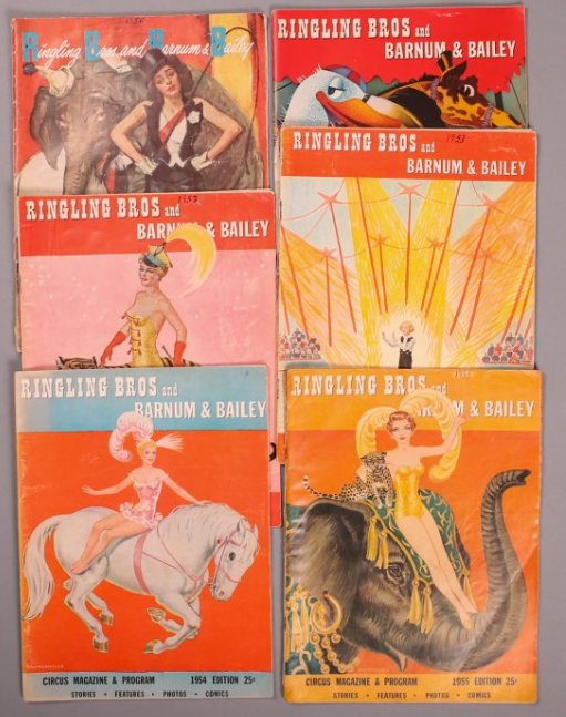 Lot Of 6 Assort. Circus Programs Ringling Bros (1 of 5)