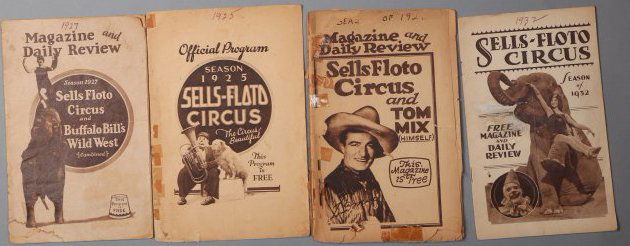 Sells Floto Program Lot Buffalo Bill Tom Mix Programs (1 of 3)