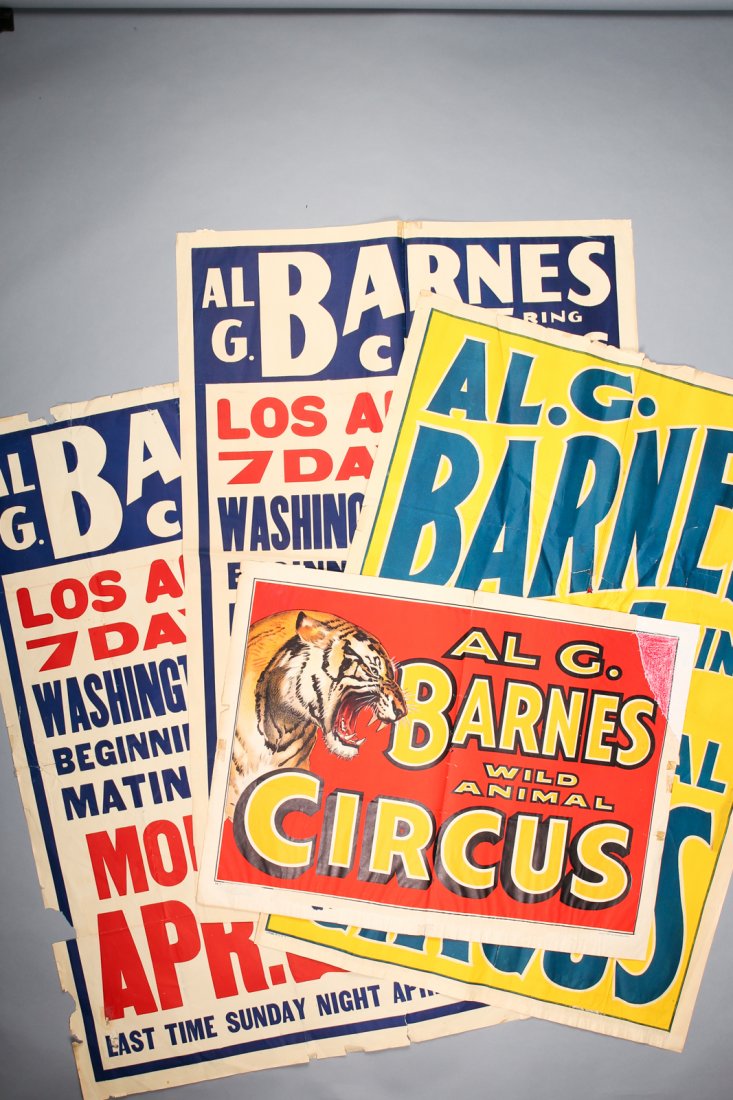 Lot of Al G. Barnes Circus Poster c1960 (1 of 5)