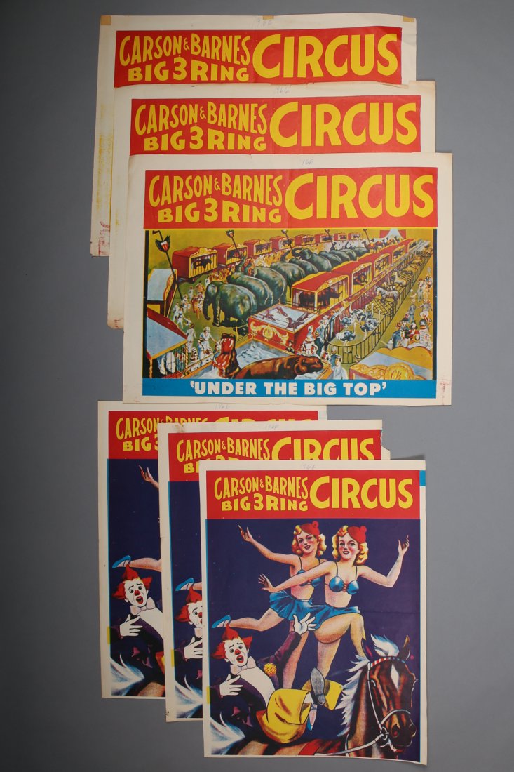 2 Sets Carson Barnes Circus Posters (1 of 1)