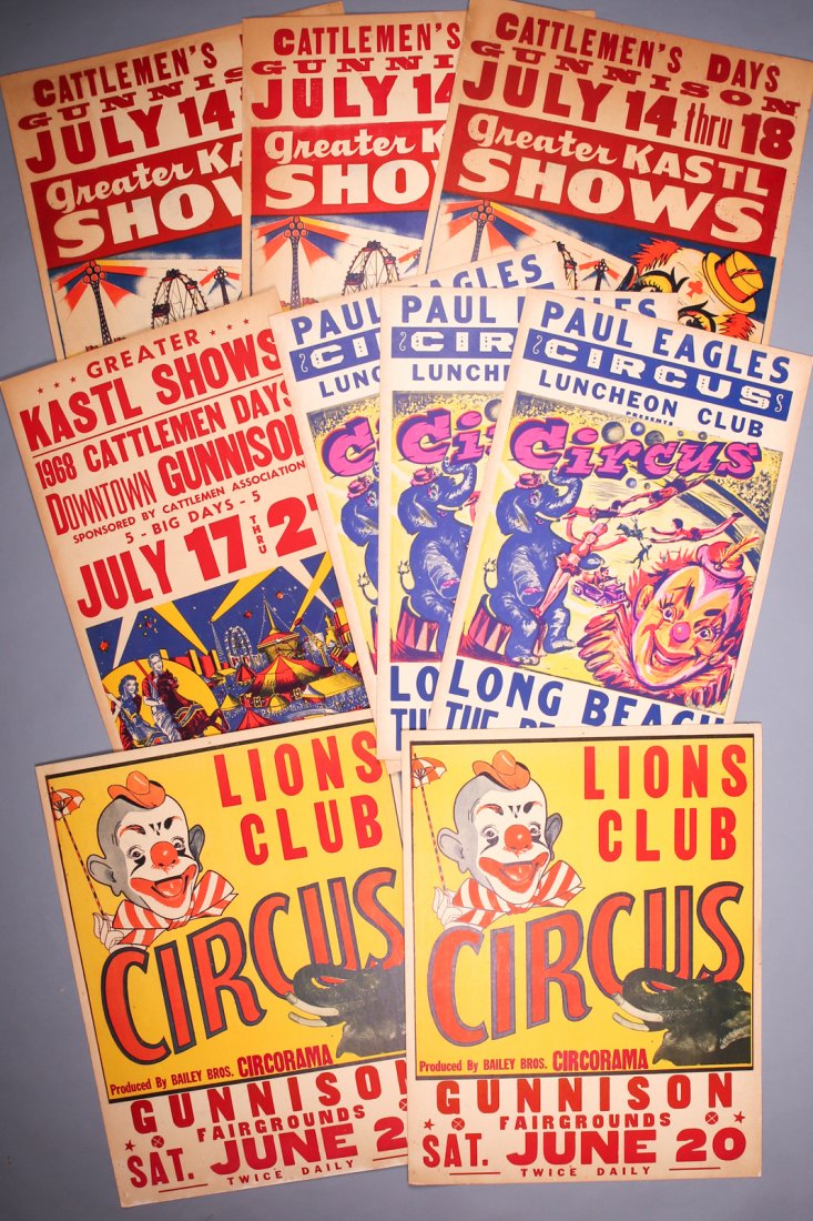 Large Lot ~ Misc Circus Posters (1 of 2)