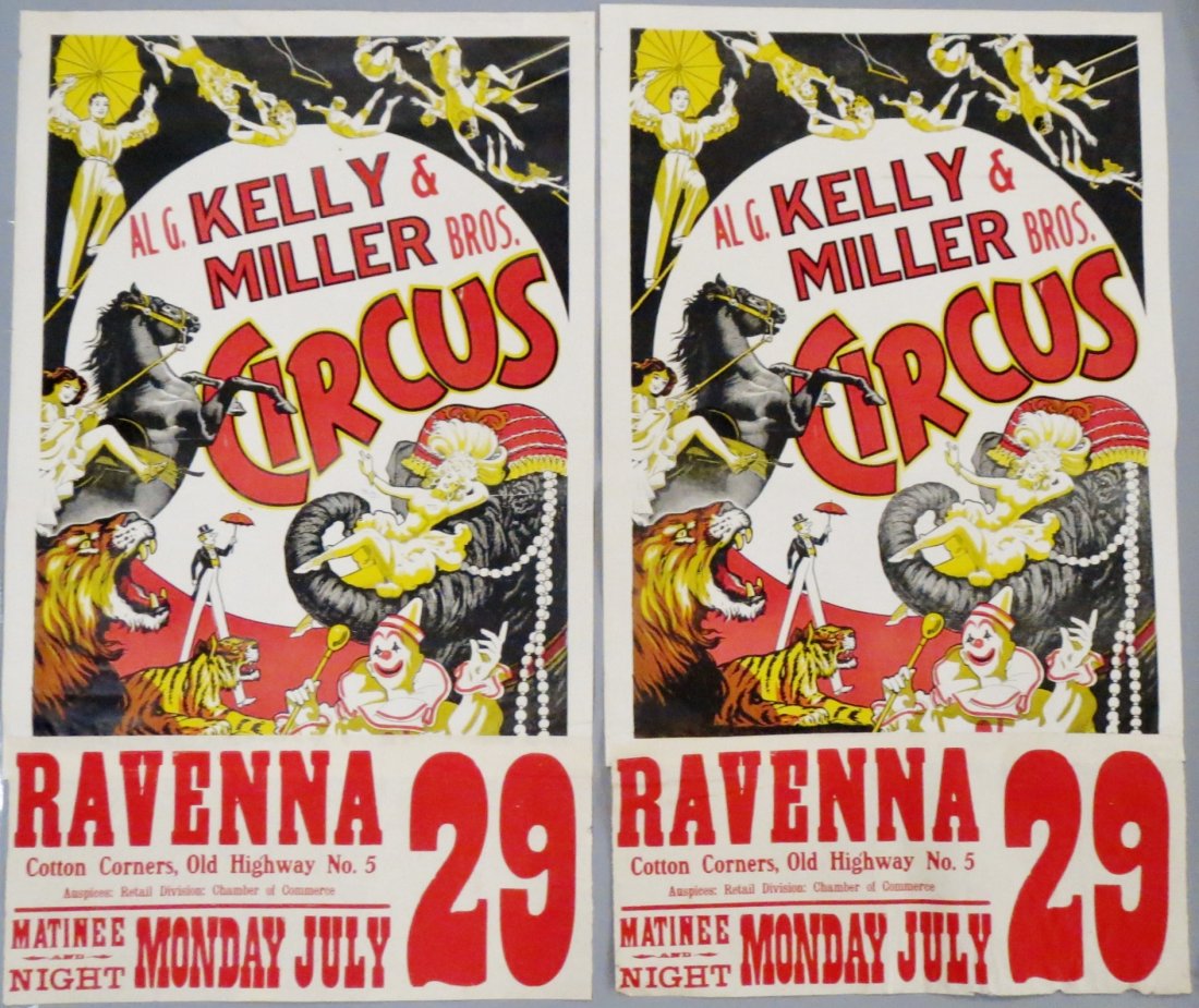 Vintage Al G. Kelly & Miller Bros Circus Poster (1 of 1)