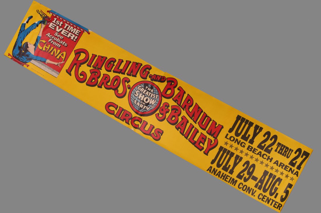HUGE! 12 FT.  Gunther Ringling Bros. Poster. Long Beach (1 of 1)