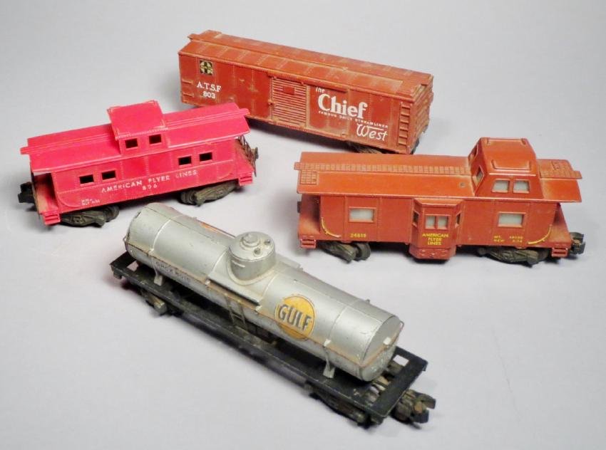 Vintage Lot of 4 American Flyer Railroad Cars (1 of 4)