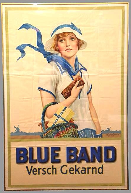 Art Deco Blue Band Margarine Poster (1 of 4)