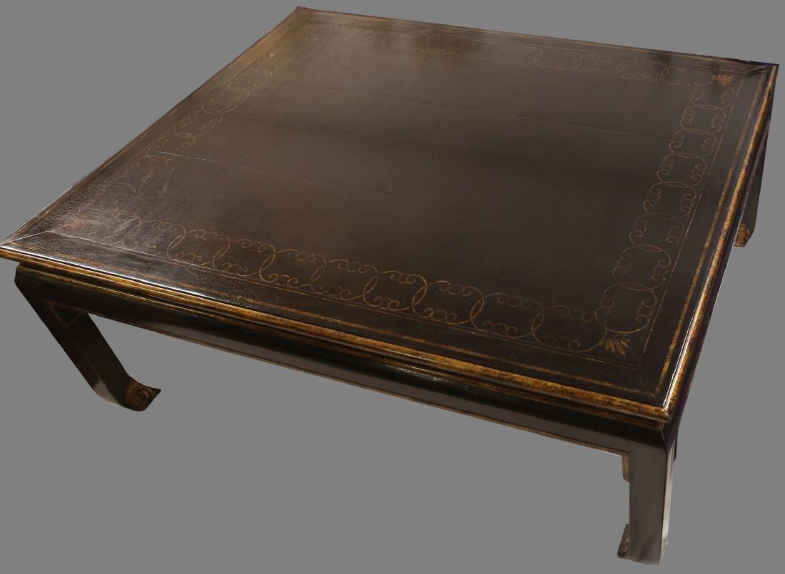 Beautiful Vintage Black Lacquer Style Coffee Table (1 of 7)