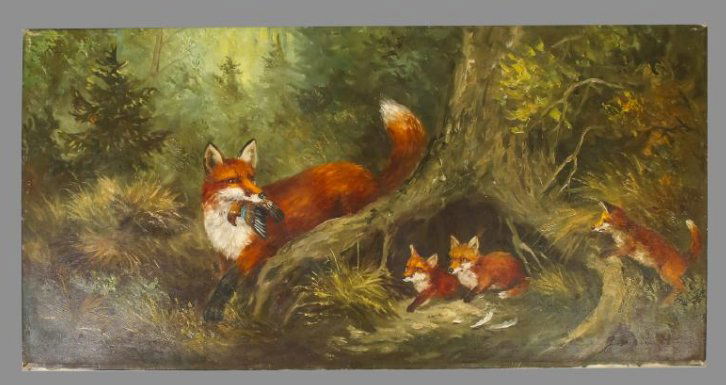 E. Paetz Kalich, Oil on Canvas Fox Den (1 of 4)