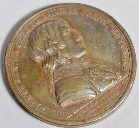 Napoleon Treaty of Campo Formio Duviver, Paris: Bronze metal image of Napoleon. Durviver, Paris. Has scratch on the right side of bust. Please refer to photos for condition,