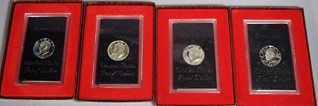 4 Eisenhower Dollar Proof Dollars SIlver (1 of 6)