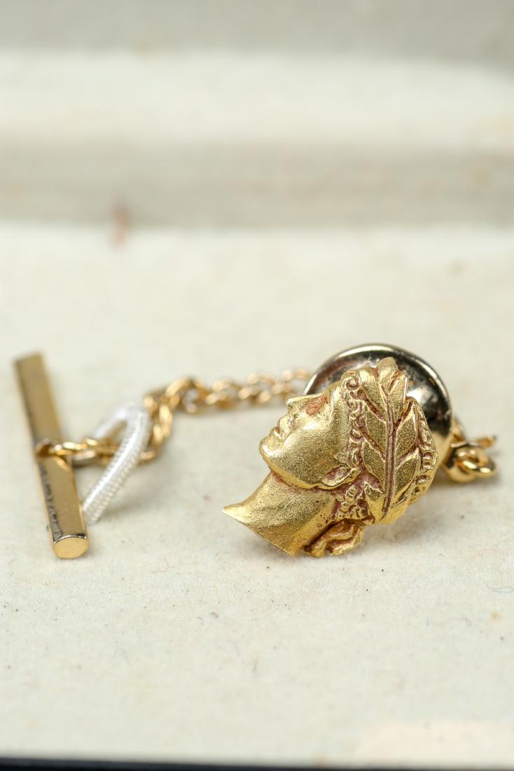 Vintage 18K Roman Head Tie Pin (1 of 3)
