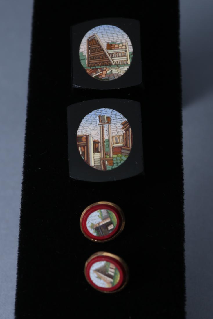 Antique Micro Mosaic 10k Cufflink Button Lot (1 of 7)