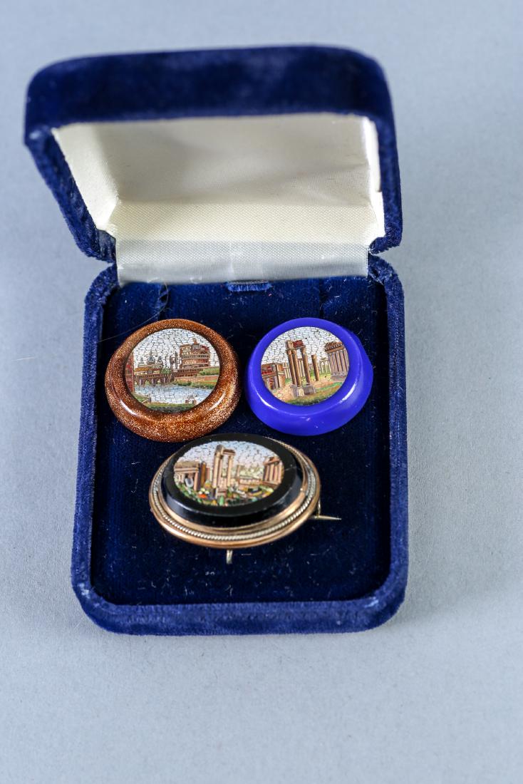Antique Micromosaic Lot, Brooch 9k gold (1 of 2)