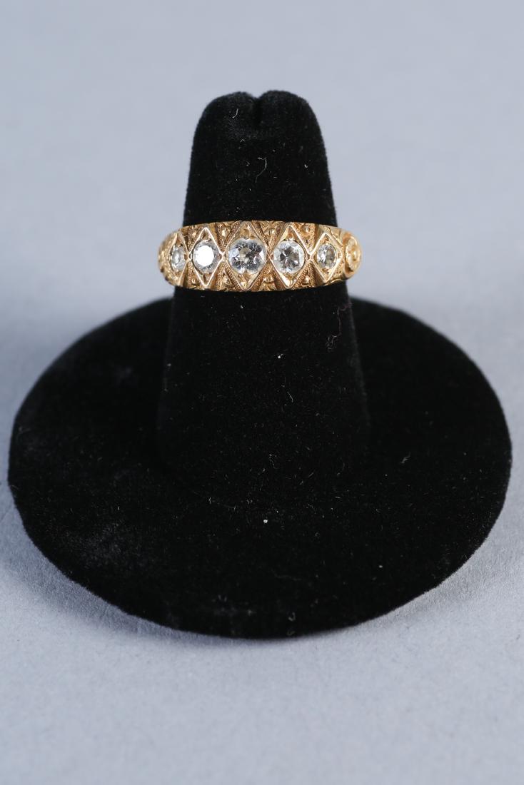 Georgian 18K Gold & Diamond Ring, London (1 of 5)