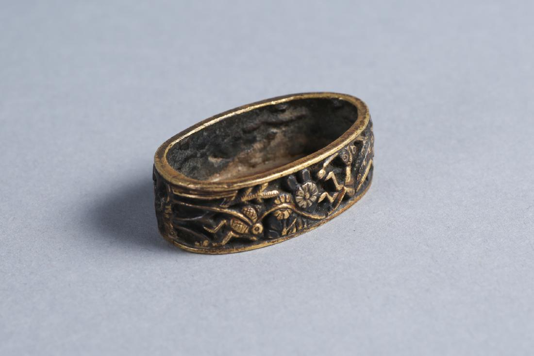 Edo Period Japanese Signed Fuchi, Fire Fly, Praying (1 of 7)