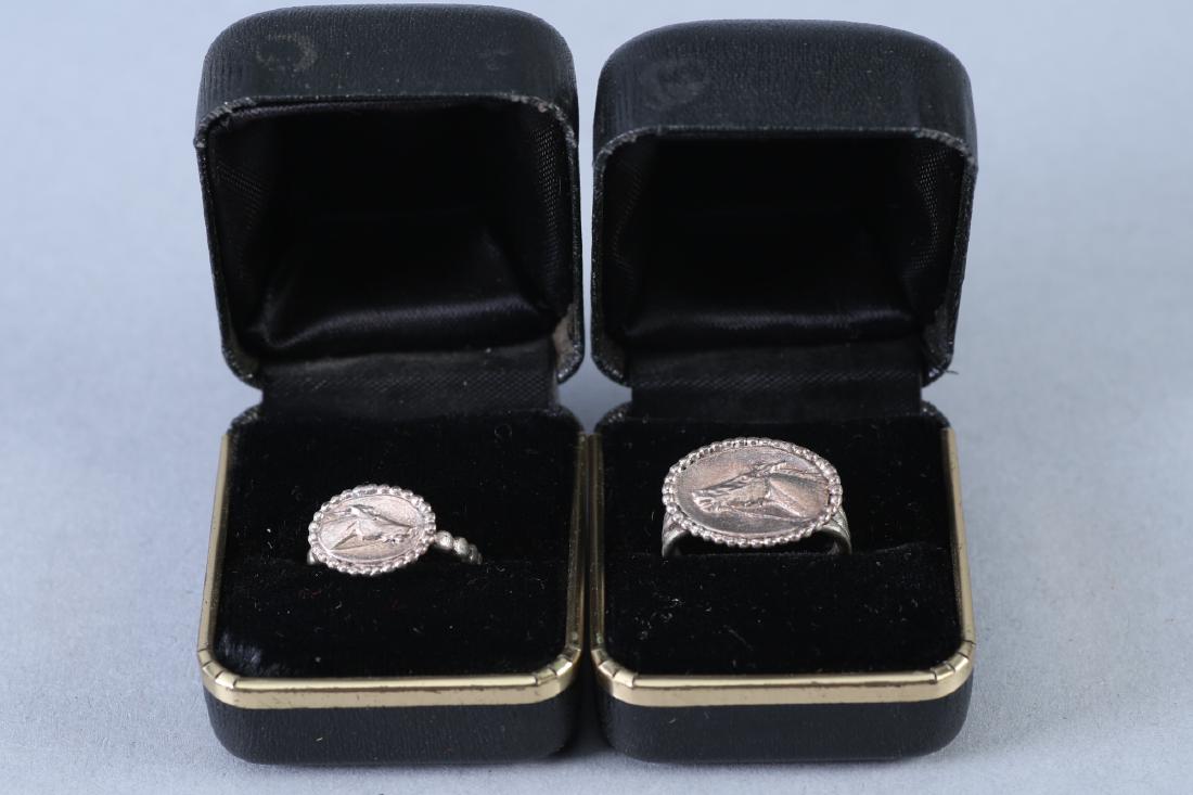 2 Vintage Sterling Horse Rings (1 of 4)