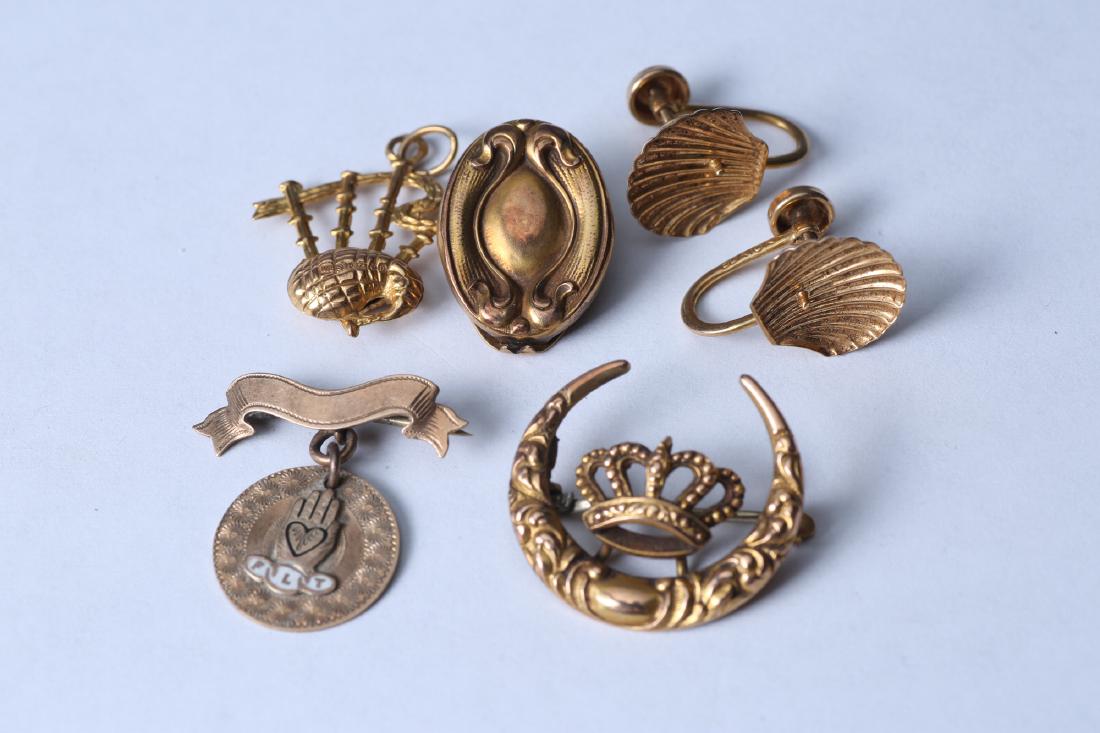 Vintage & Antique 10K Gold Jewelry, Incl Odd Fellows (1 of 1)