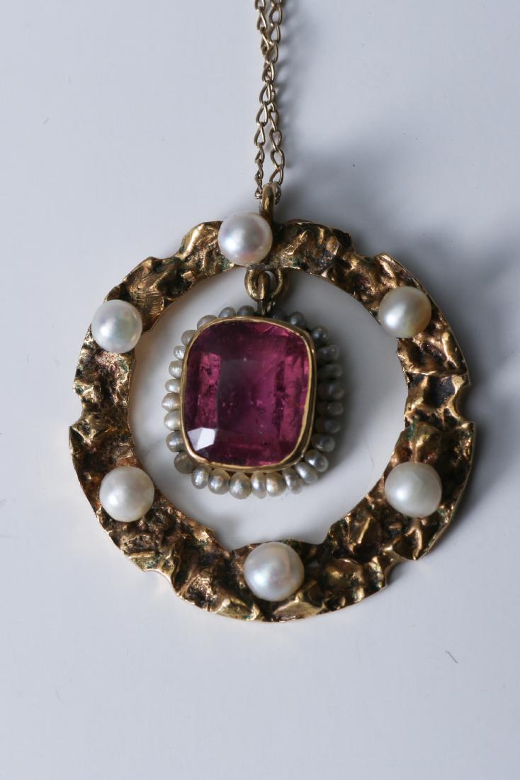 Edwardian 14 K & Seed Pearl Necklace (1 of 7)