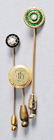 14k Gold Antique Stickpin Lot Guilloche Enamel,