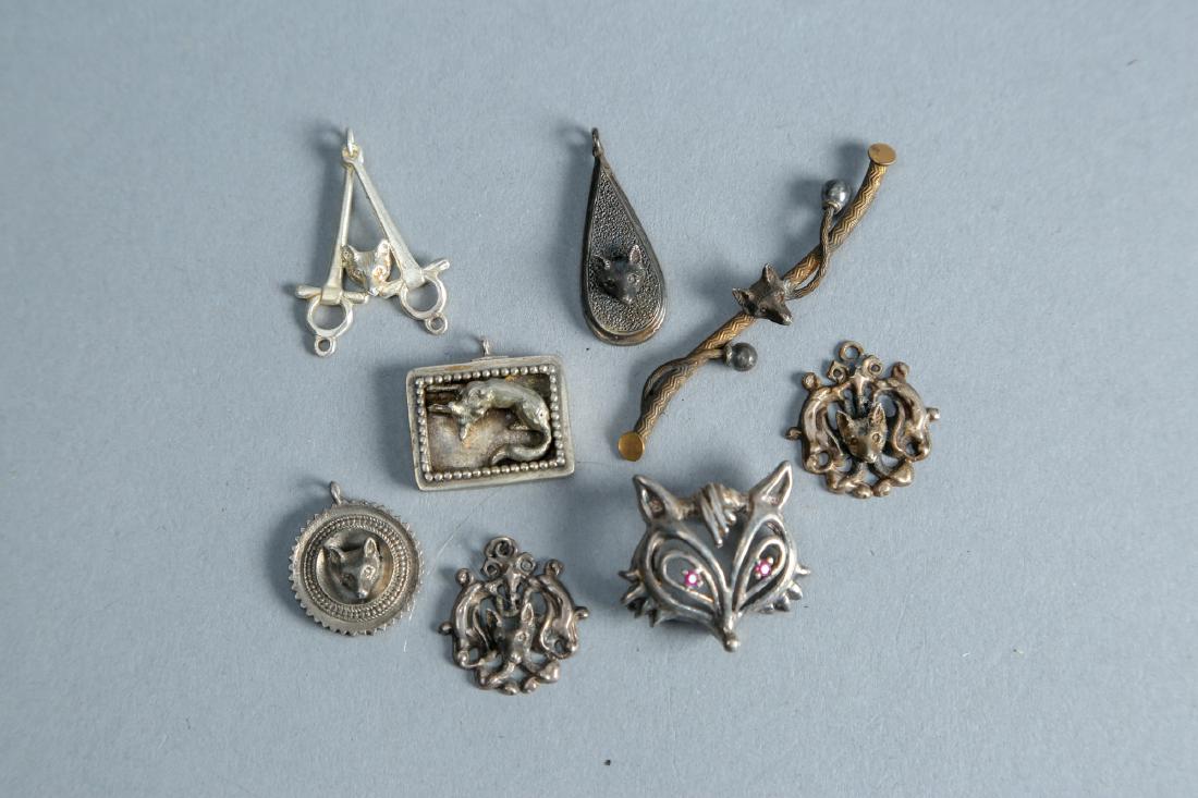 Fox pendant lot Vintage Designer Sterling jewelry (1 of 3)