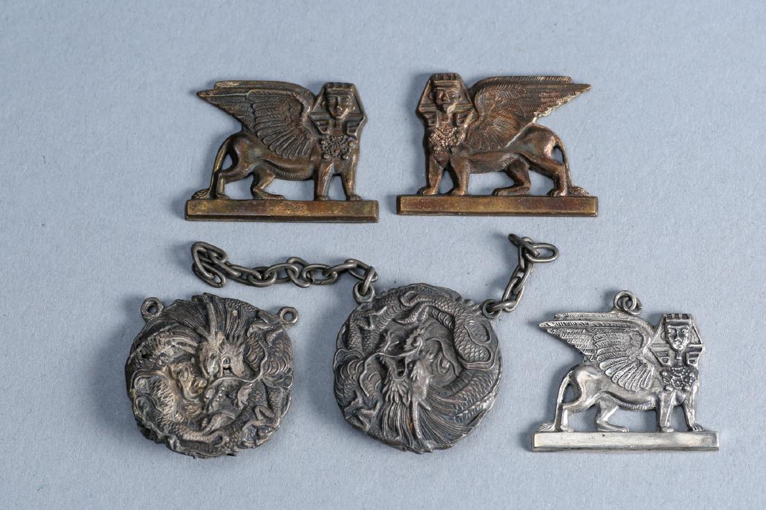 Misc lot of sphinx and dragon vintage designer sterling (1 of 2)