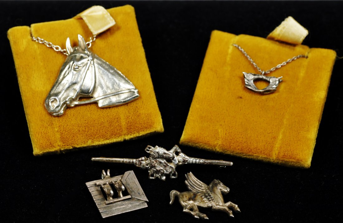 Mixed horse jewelry lot vintage designer sterling (1 of 4)