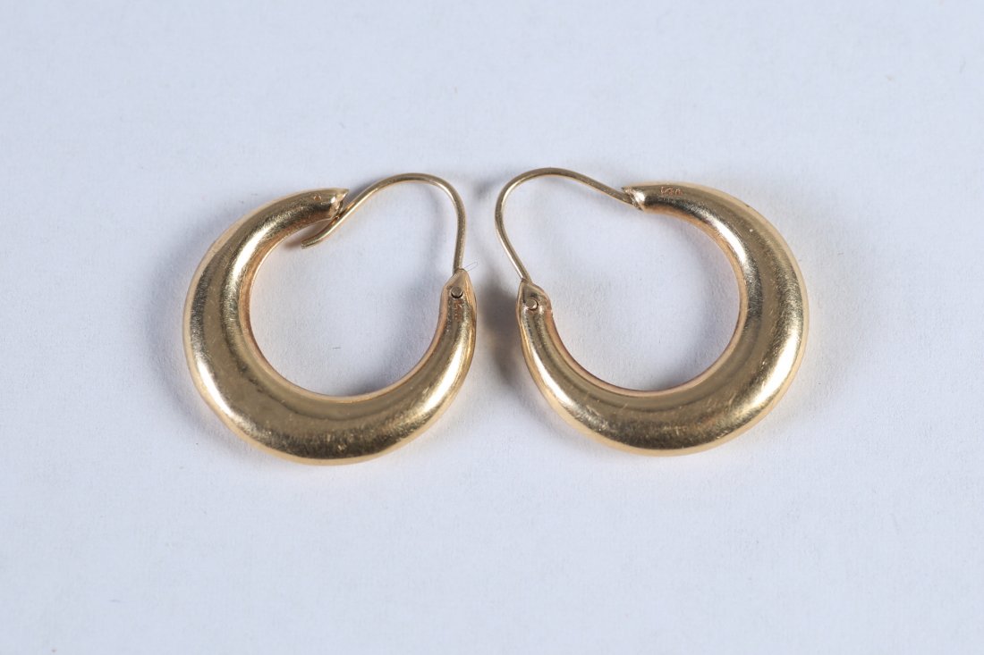 Vintage 14K Hoop Earrings (1 of 4)