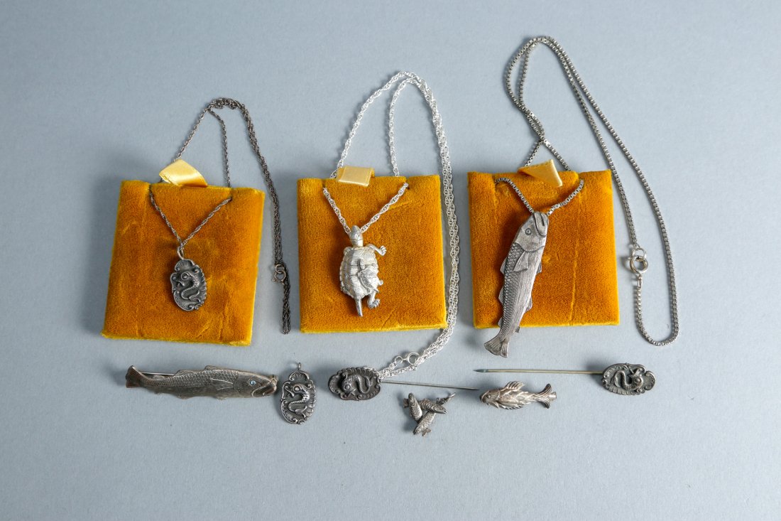 Fish lot of designer vintage sterling jewelry (1 of 3)