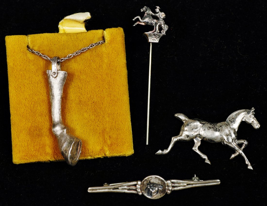 4 item horse lot vintage designer sterling (1 of 4)