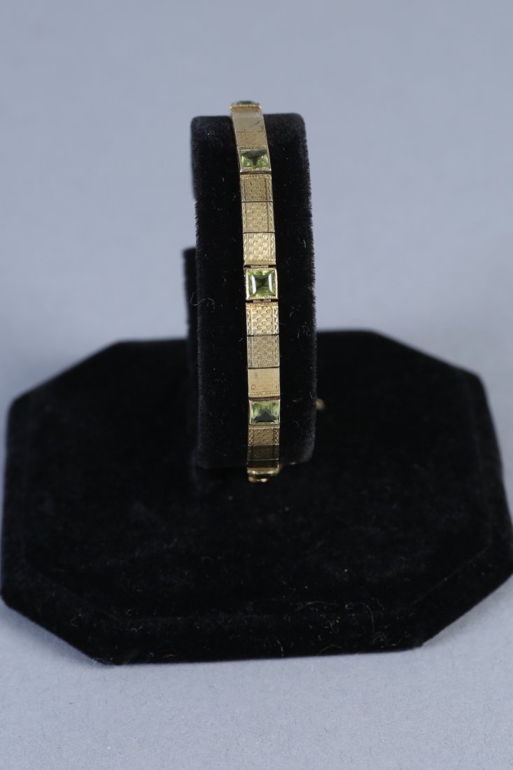 Vintage 14K Gold & Peridot Bracelet (1 of 5)