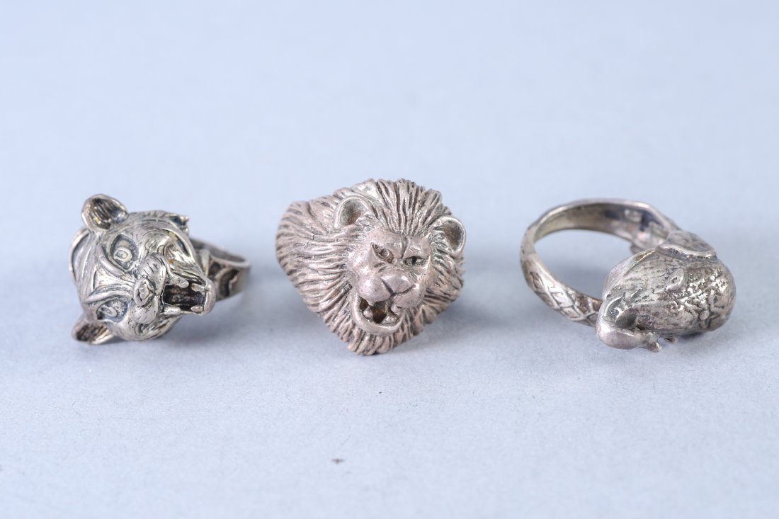 3 Vintage  Heavy Designer Sterling Rings (1 of 6)