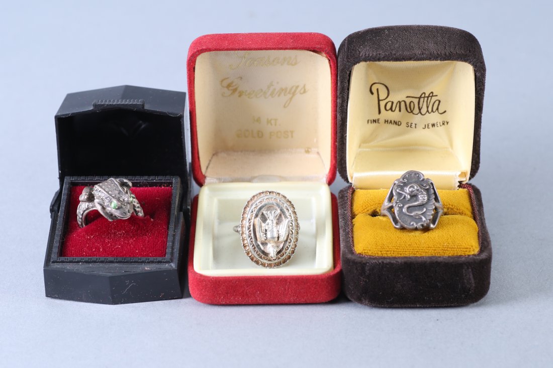 3 Vintage Designer Sterling Rings (1 of 3)