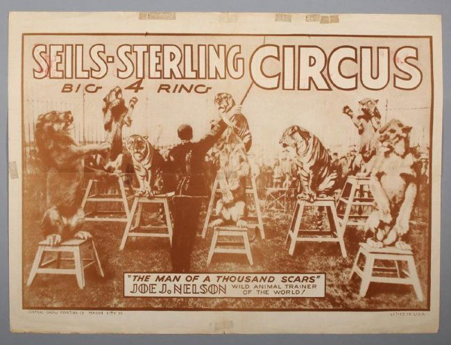 c1930 Seils - Sterling 4 Ring Circus Poster (1 of 1)