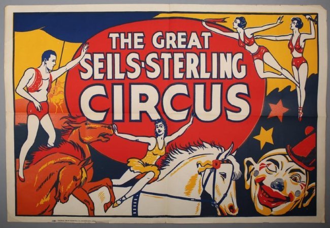 Vintage The Great Seils-Sterling Circus Poster (1 of 1)