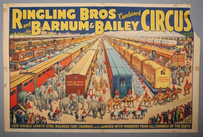 Large 1930's Ringling Brothers & Barnum & Bailey Circus (1 of 1)
