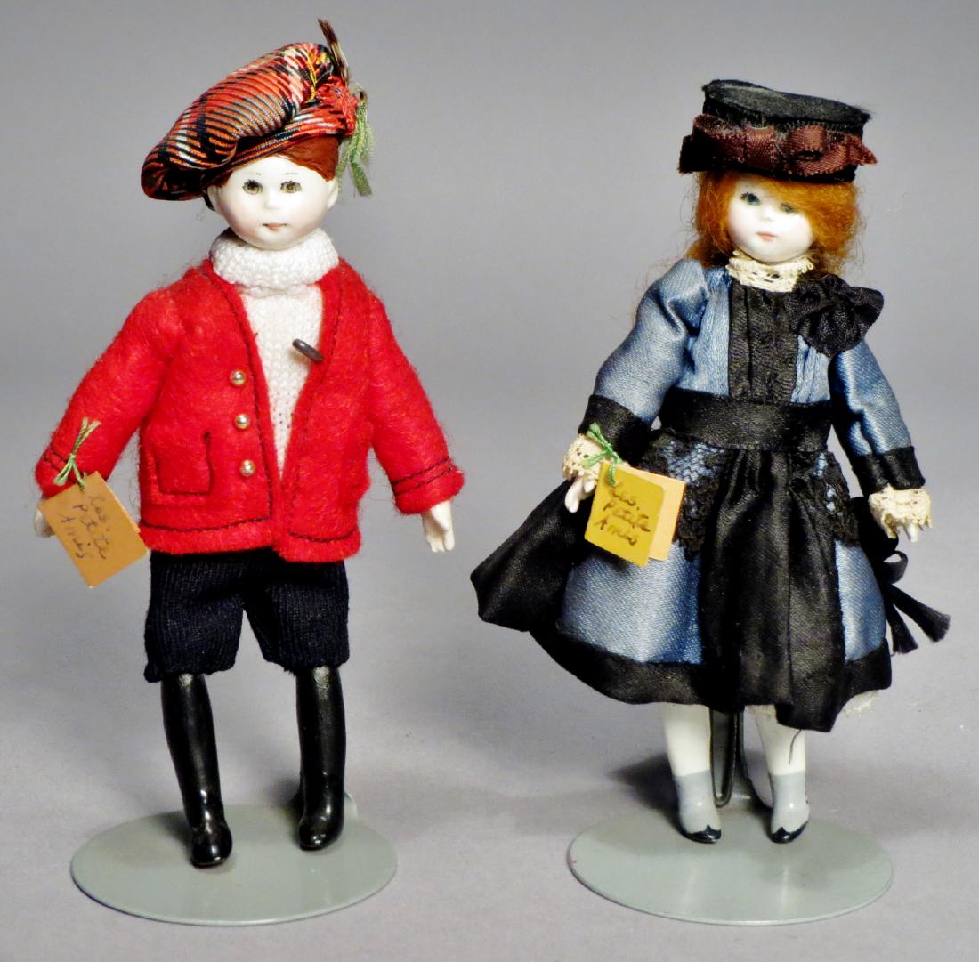 Vintage Pair Les Petite Amis, Dollhouse Dolls (1 of 5)