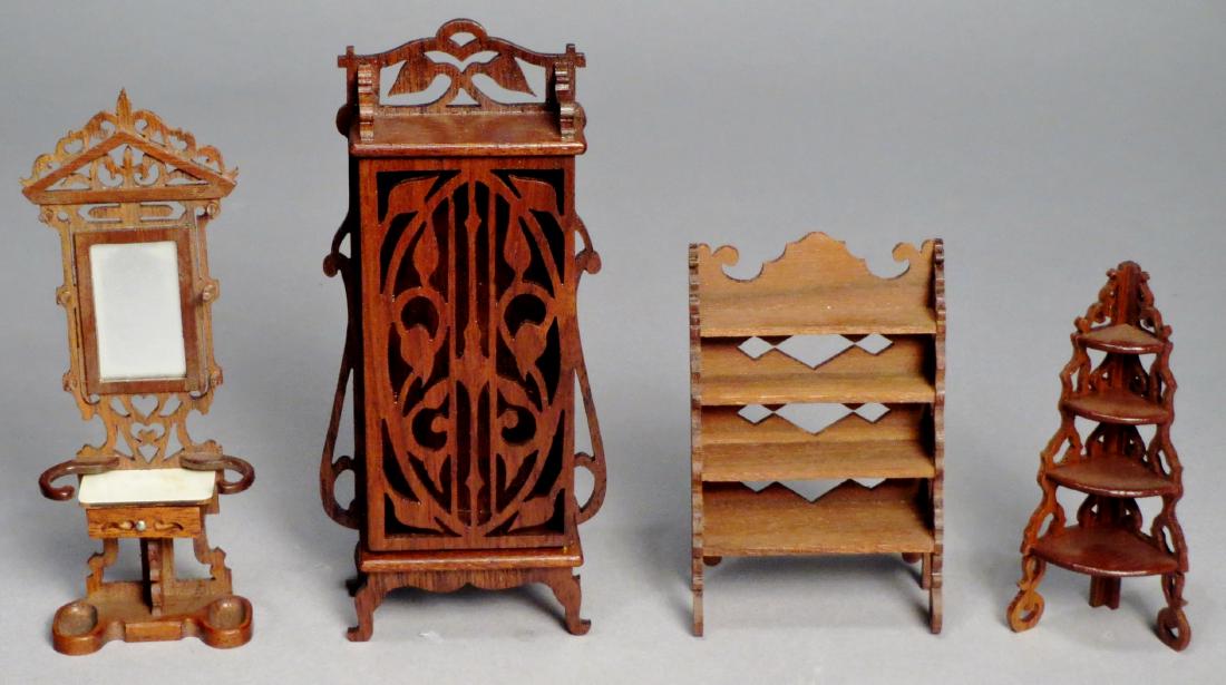 Vintage Art Nouveau Style Dollhouse Furniture SIGNED (1 of 8)