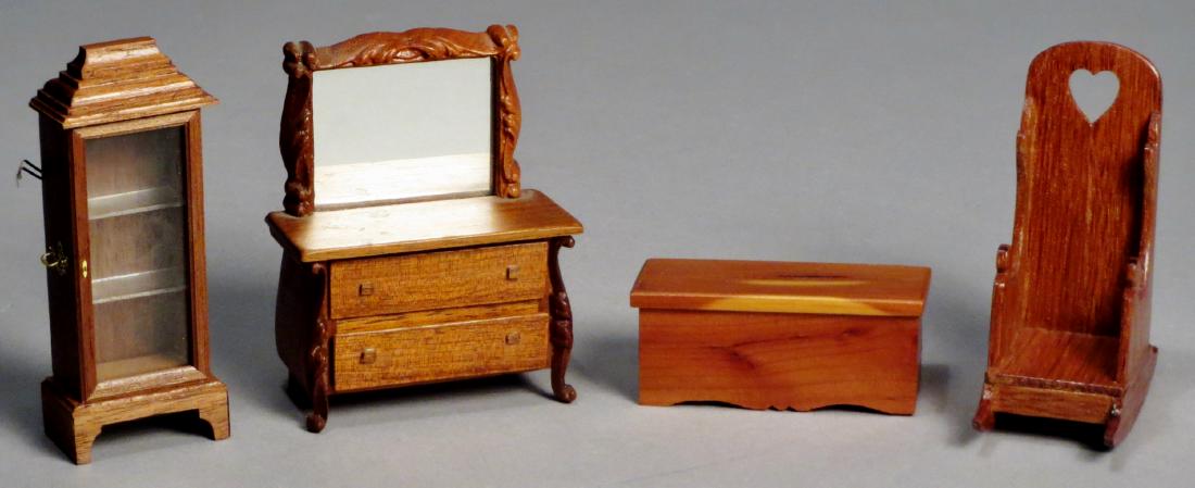 Vintage  Dollhouse Miniature Furniture Artist Signed (1 of 10)