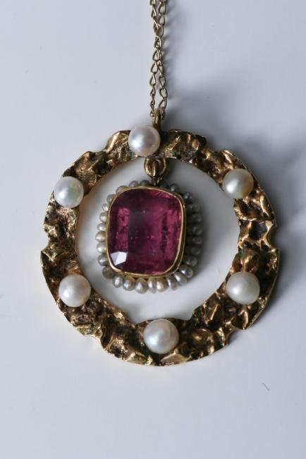 Edwardian 14 K & Seed Pearl Necklace (1 of 9)