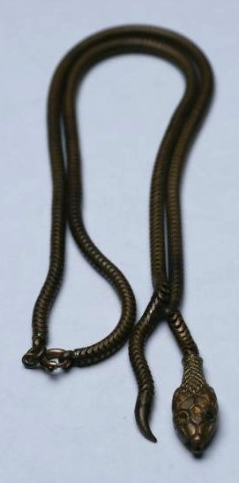 Antique 10K Gold Victorian Snake Necklace (1 of 6)